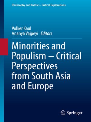 cover image of Minorities and Populism – Critical Perspectives from South Asia and Europe
